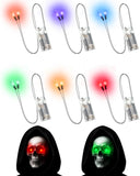 Halloween LED Glowing Eyes – 6 Colors, 23.6" Wire, Battery Powered Lights for Pumpkins, Masks & Spooky Décor