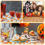 70 Pcs Mini Resin Pumpkins & Candy Corn Set – Halloween & Fall Decorations (Durable Autumn Home Décor, DIY Craft Props)
