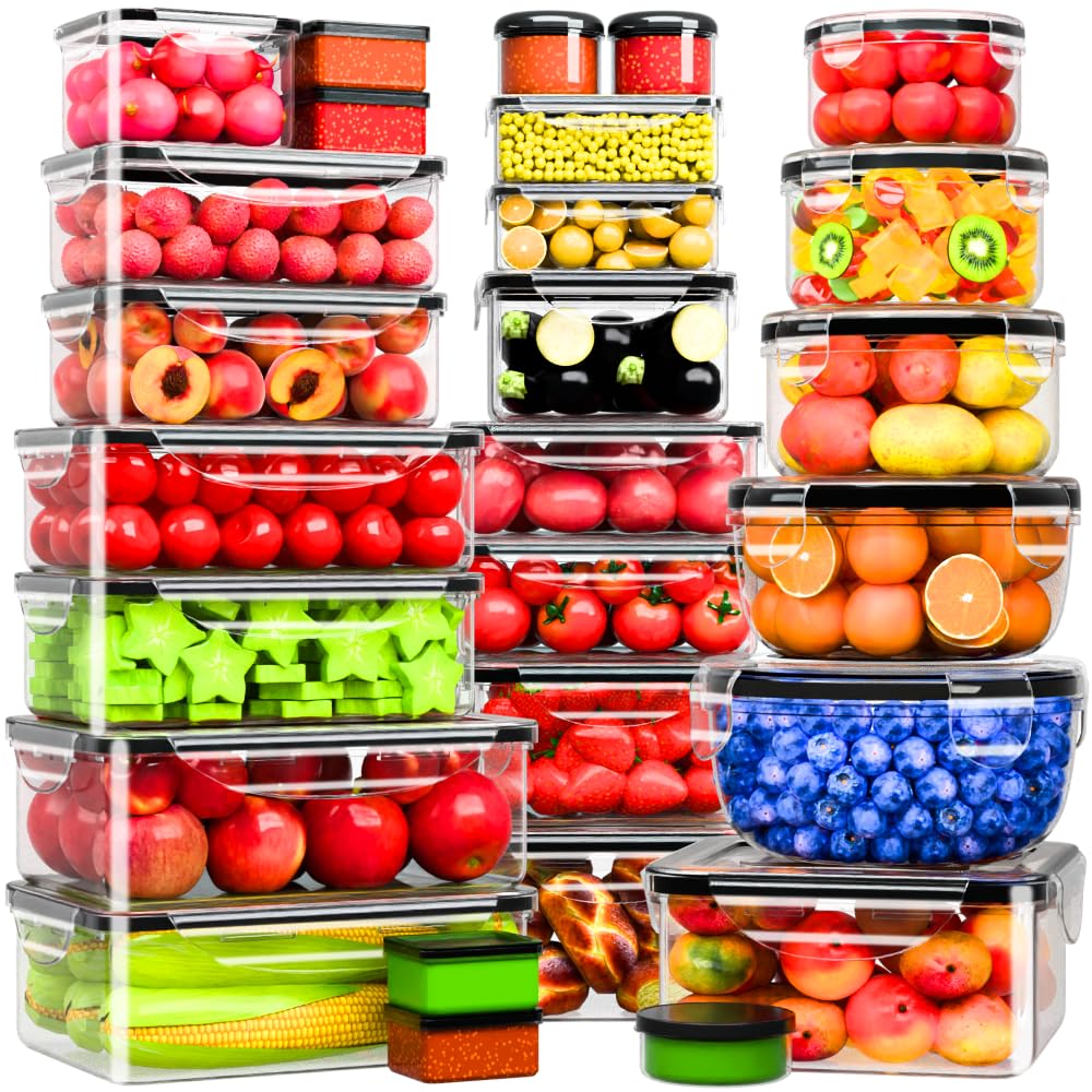 Airtight Food Storage Containers Set – 54 Piece Stackable Meal Prep & Pantry Organizer