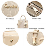 Women’s Fashion Handbag Set – 4PCS Tote, Shoulder Bag, Crossbody & Wallet Purse Set (A-Black)