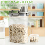 3L Airtight Kitchen Storage Container with Pour Spout – BPA-Free Rice & Dry Food Dispenser with Measuring Cup (Grey)