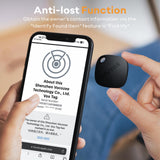ATUVOS Air Tracker Tags 4 Pack, Apple Find My Compatible Bluetooth Tracker, IP67 Waterproof, Replaceable Battery, Anti-Loss Item Locator for Keys, Wallet, Luggage