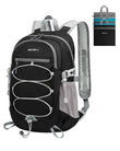 Waterfly 15L Ultra-Light Foldable Travel Backpack – Mini Packable Daypack with Breathable Straps, Black
