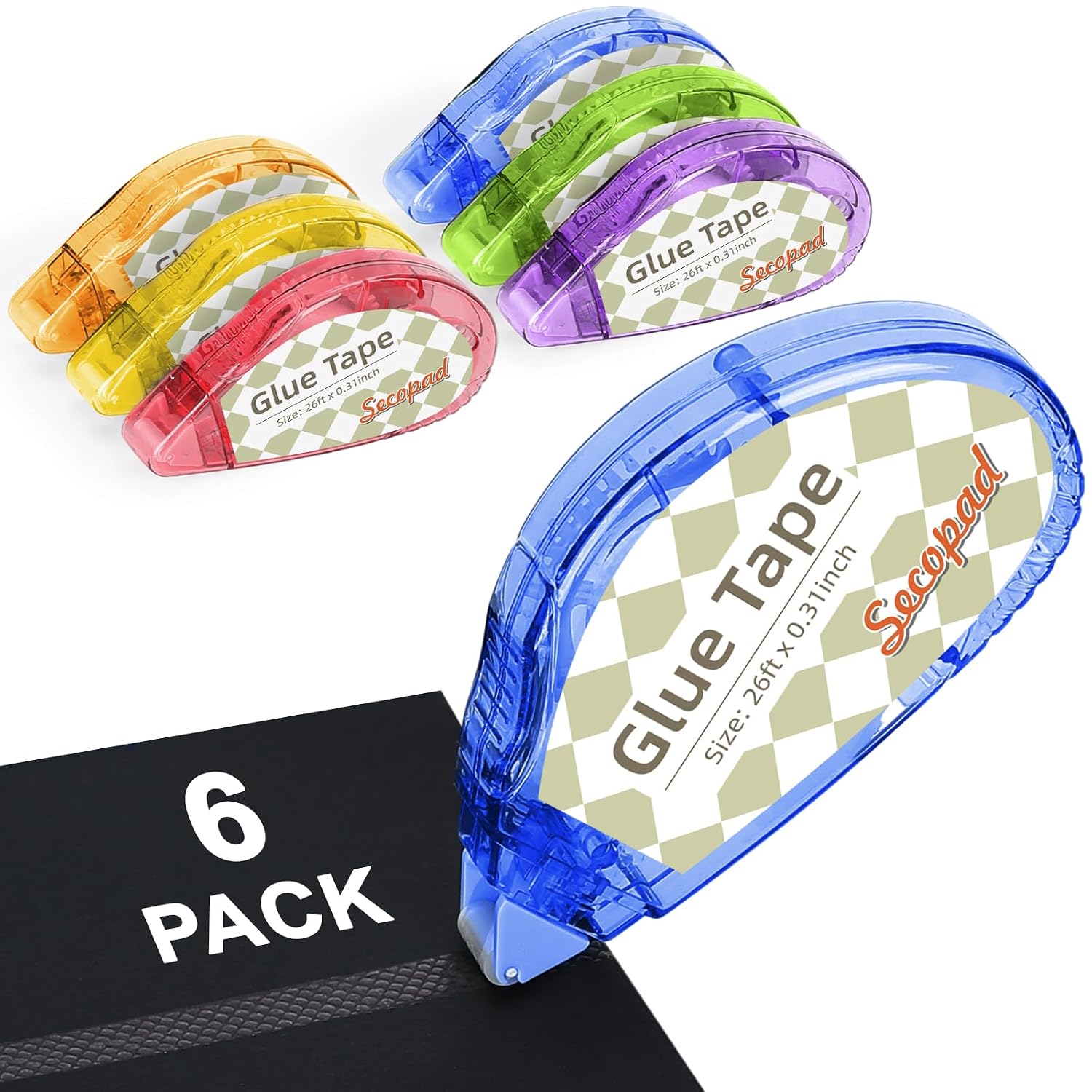 4-Pack Double-Sided Adhesive Tape Rollers