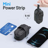 Mini Travel Power Strip with USB-C – Compact Extension Cord with 2 AC Outlets & USB Charging Ports for Travel