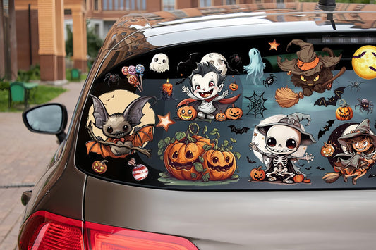 12-Sheet Halloween Window Clings – Reusable Double-Sided PVC Stickers for Home & Party Decor