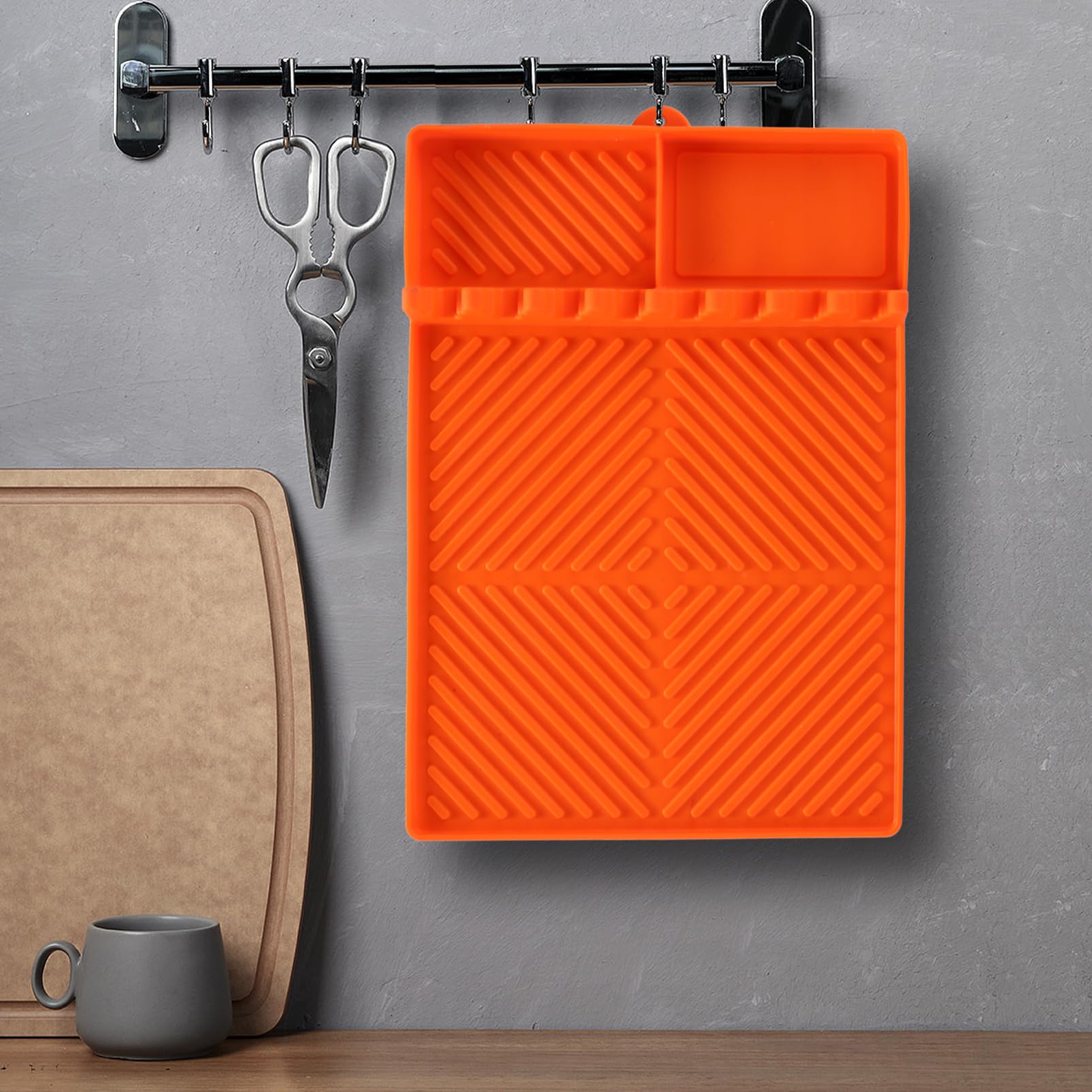 Extra-Large Silicone Grill & Kitchen Organizer Mat – Heat Resistant, Dishwasher Safe (16 x 11.5 in)