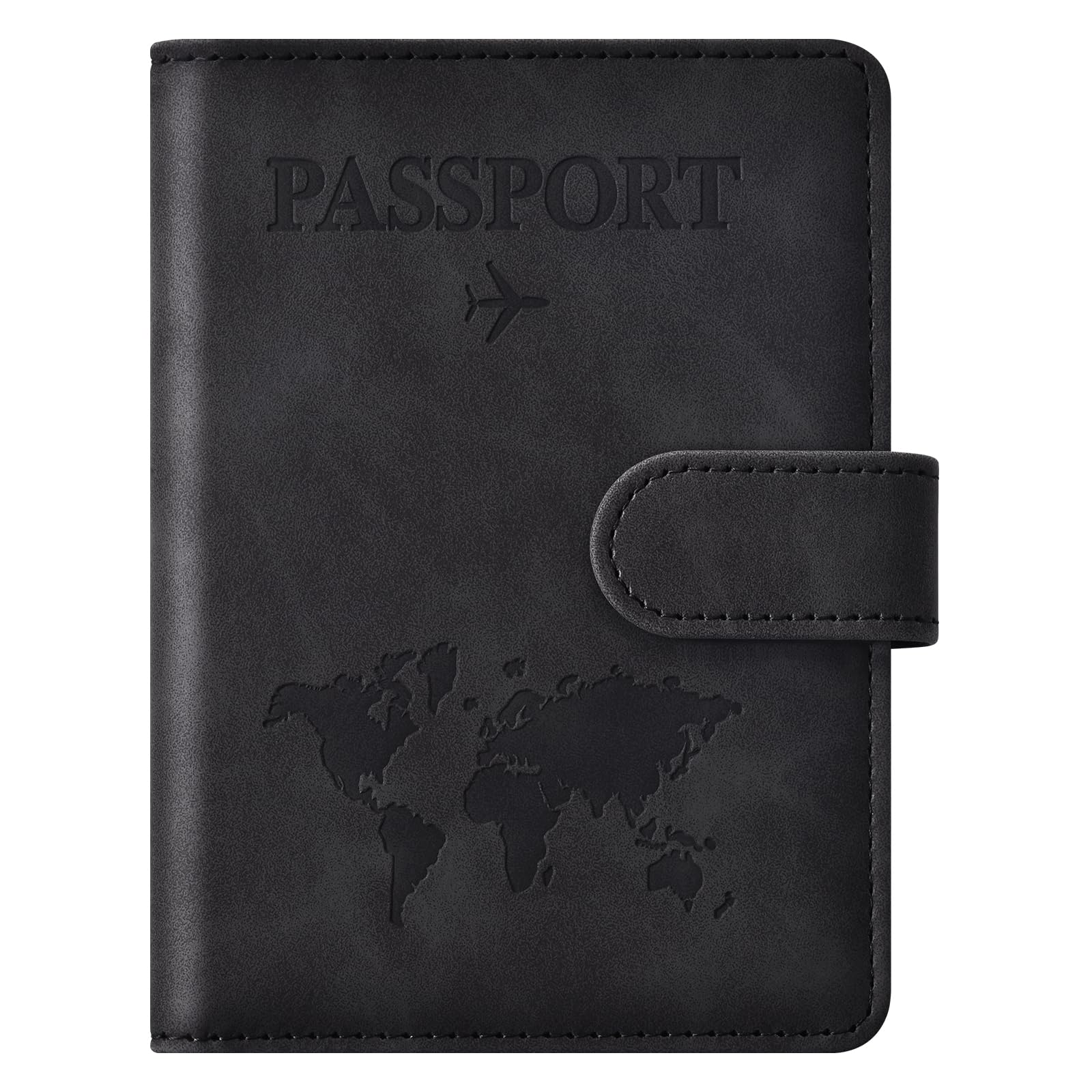 RFID Blocking Passport Holder Wallet with Magnetic Closure – Travel Document Organizer for Men & Women