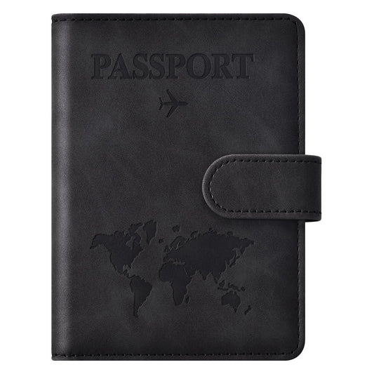 RFID Blocking Passport Holder Wallet with Magnetic Closure – Travel Document Organizer for Men & Women