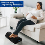 Ergonomic Under Desk Foot Rest Memory Foam Foot Stool with Washable Cover Office Support Cushion Black