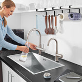 Under Cabinet Tumbler Lid Holder – No-Drill Hanging Organizer for Lids, Paper Rolls & Kitchen Accessories