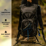 EVERFUN 18L Insulated Hydration Backpack with 2L Bladder & Rain Cover – Lightweight Hydro Pack for Hiking, Cycling & Running – Black