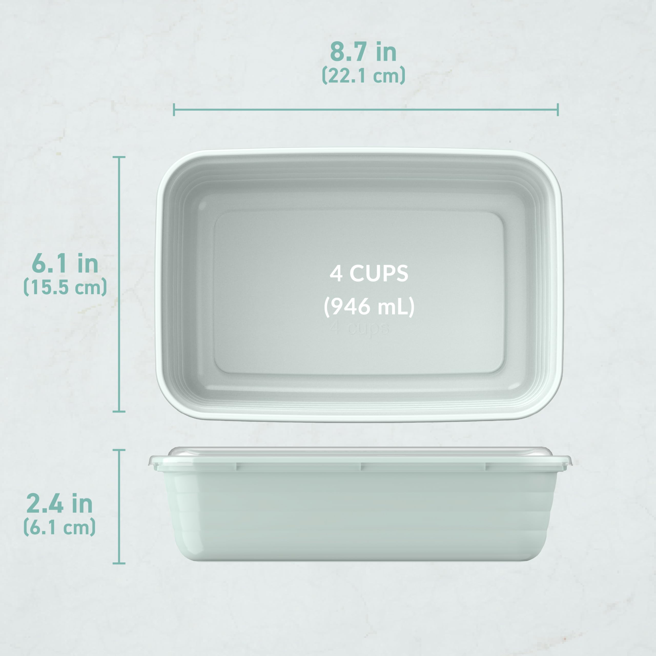 Bentgo Meal Prep Containers – 20 Piece Reusable Food Storage Set with Lids, 4-Cup Portion Control