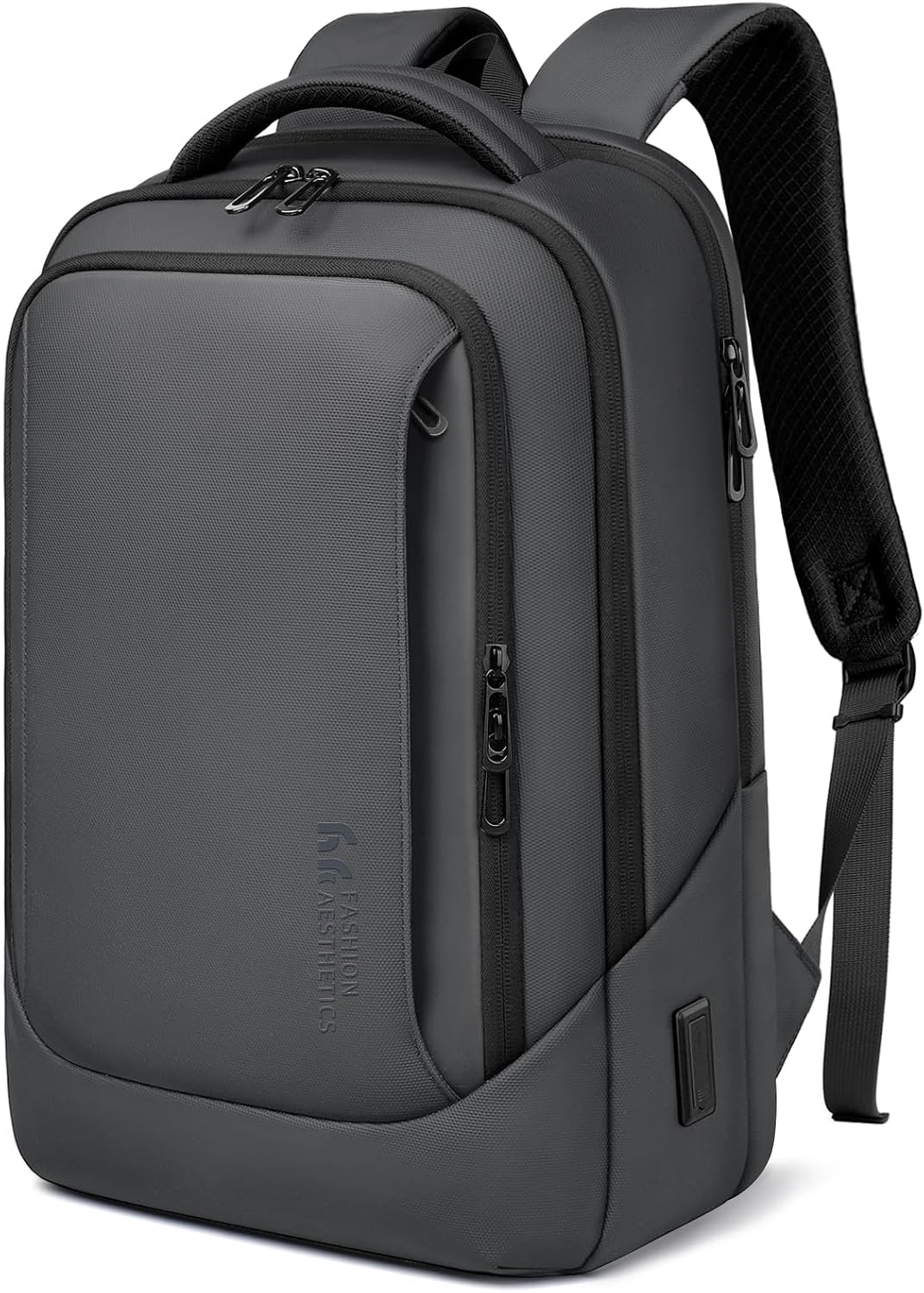 15.6" Laptop Backpack with USB Charging Port - Waterproof Business Travel & Work Daypack