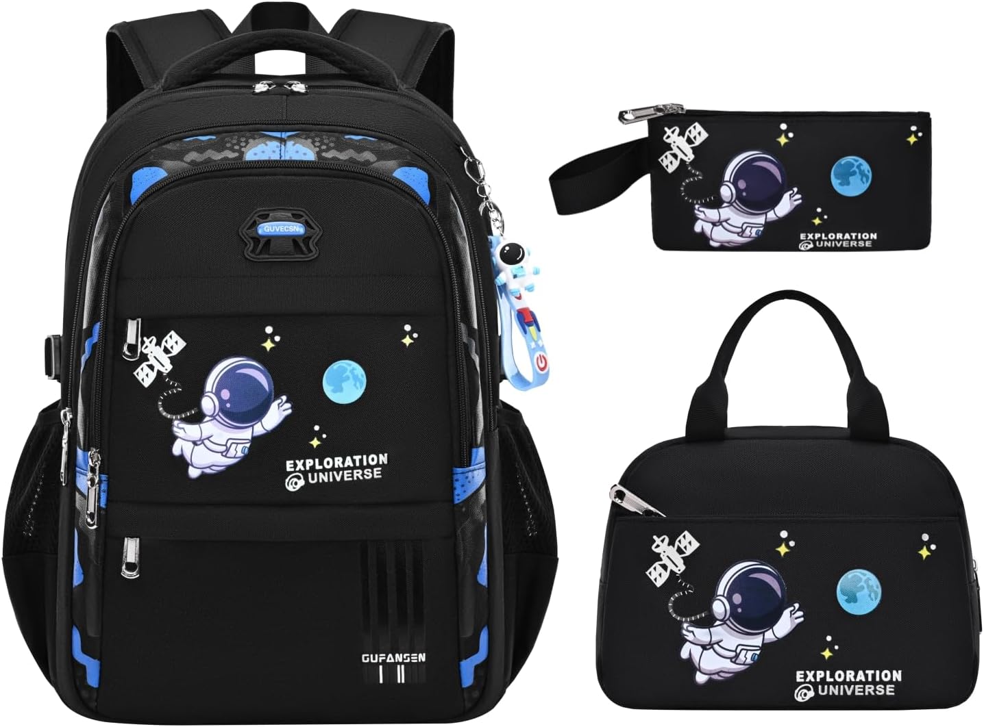 Astronaut School Backpack Set with Lunch Bag and Pencil Case