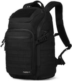 AMHEH 32L Military Tactical Backpack – Rugged MOLLE Carry-On Assault Pack with 17” Laptop Compartment – Black