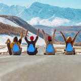 PLULON 2-Pack Drawstring Backpack Bags – Lightweight Sky Blue Cinch Sacks for Gym, Travel & Outdoor Sports