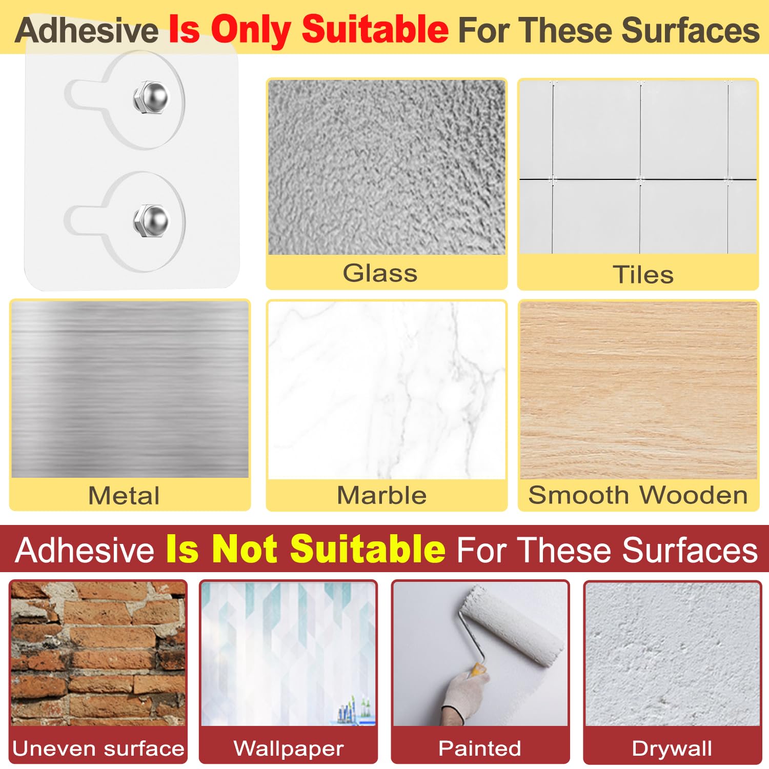 DURMMUR Stainless Steel Hat Rack (2-Pack) – Adhesive & Screw Wall-Mount Baseball Cap Organizer for Door, Closet & Bedroom (Black)