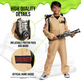 Ghostbusters Kids Deluxe Costume – Official 80’s Movie Jumpsuit with Proton Pack (Model 120259L)