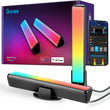 RGBICWW Gaming Light Bars with Music Sync, Alexa Control & App Customization – Black (For Monitors <45”)