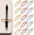 15-Pack Metal Notebook Pen Holder Clips