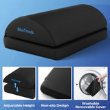 BlissTrends Adjustable Memory Foam Foot Rest Under Desk – Ergonomic Foot Stool with Washable Cover & Dual Height Support Black