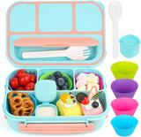 Yellow 1300 ml Bento Box with Dip Cup and Spork