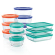 Pyrex 24-Piece Glass Food Storage Container Set – BPA-Free Lids, Microwave & Freezer Safe