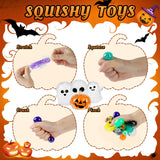 24 Pack Halloween Squishy Toys – Mini Stress Balls for Kids, Non-Candy Halloween Treats & Party Favors (First Edition)