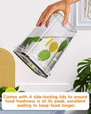 Airtight Food Storage Containers Set – 24 Piece Stackable Pantry Canisters with Lids, Labels & Marker