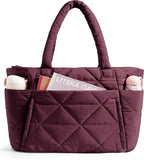 Puffy Tote Bag for Women - Lightweight 15.6" Laptop Work Bag