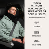 Ergonomic Travel Neck Pillow for Airplanes – Lightweight Neck Support Pillow with Patented Head Support System