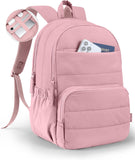 Sage Green Quilted School Backpack with Laptop Sleeve