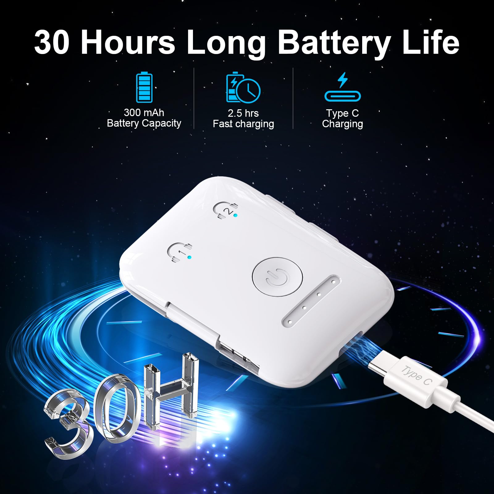 BF02 Bluetooth 5.4 Audio Transmitter for TV & Airplane, Dual Headphone Pairing Wireless Adapter with 30H Battery & AUX/RCA Support – Ivory
