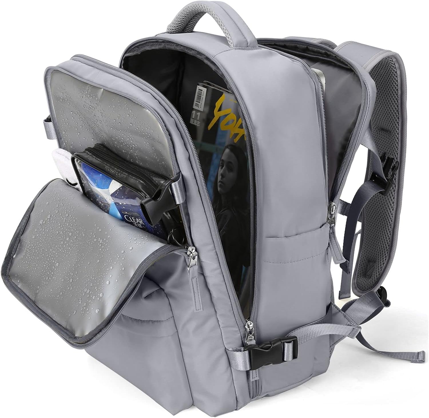 Travel Backpack Women,Carry On Backpack Flight Approved 18x14x8 inches Bag Spirit Airlines Personal ltem,College Sports Hiking Rucksack Waterproof Outdoor Casual Daypack Laptop Blackpack,Peacock Blue