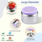 Kids 5-Compartment Bento Lunch Set with 8 oz Food Jar, 17 oz Insulated Bottle and Lunch Bag