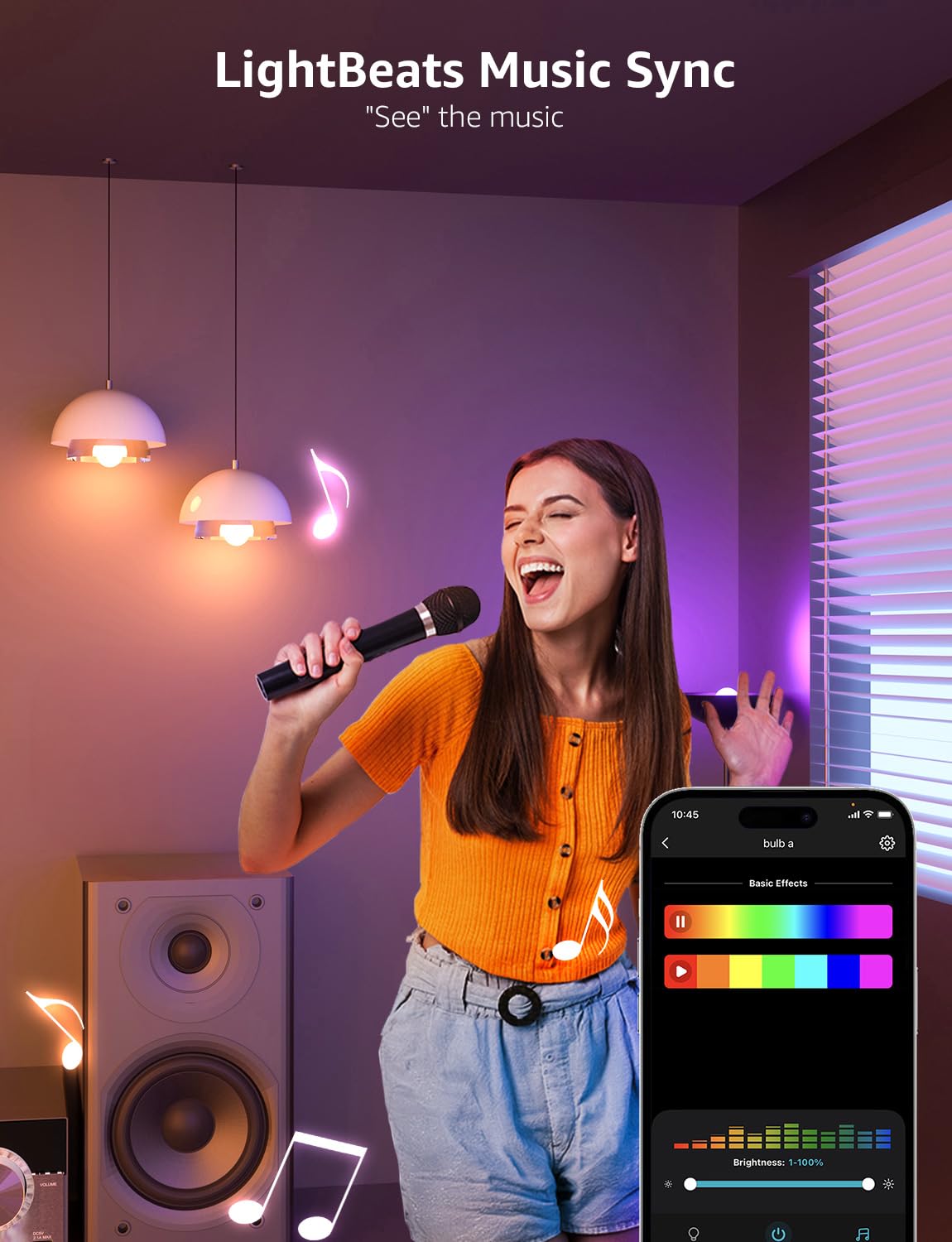 Lepro AI RGBWW Smart WiFi Light Bulb – 16M Colors, Tunable White 2700K–6500K with Alexa & LightGPM 4