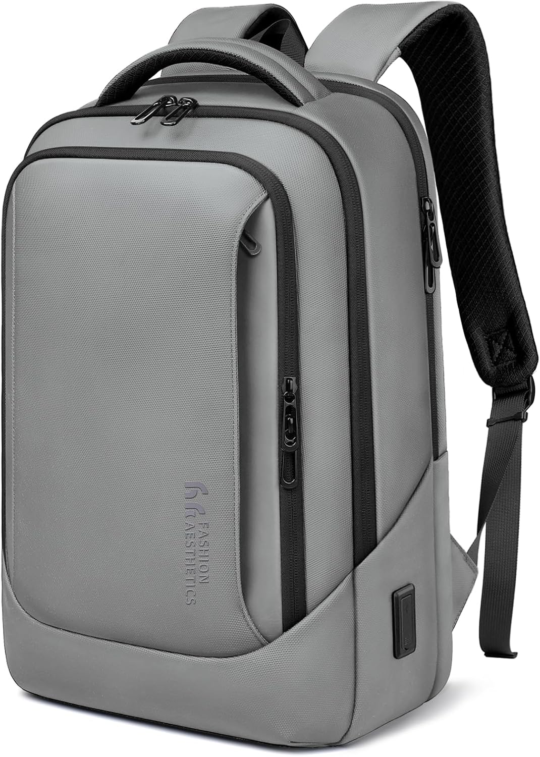 15.6" Laptop Backpack with USB Charging Port - Waterproof Business Travel & Work Daypack