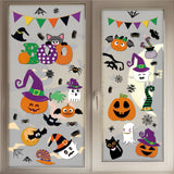 Purple Halloween Window Clings – 232PCS Gel Stickers with Ghosts, Pumpkins & Skulls