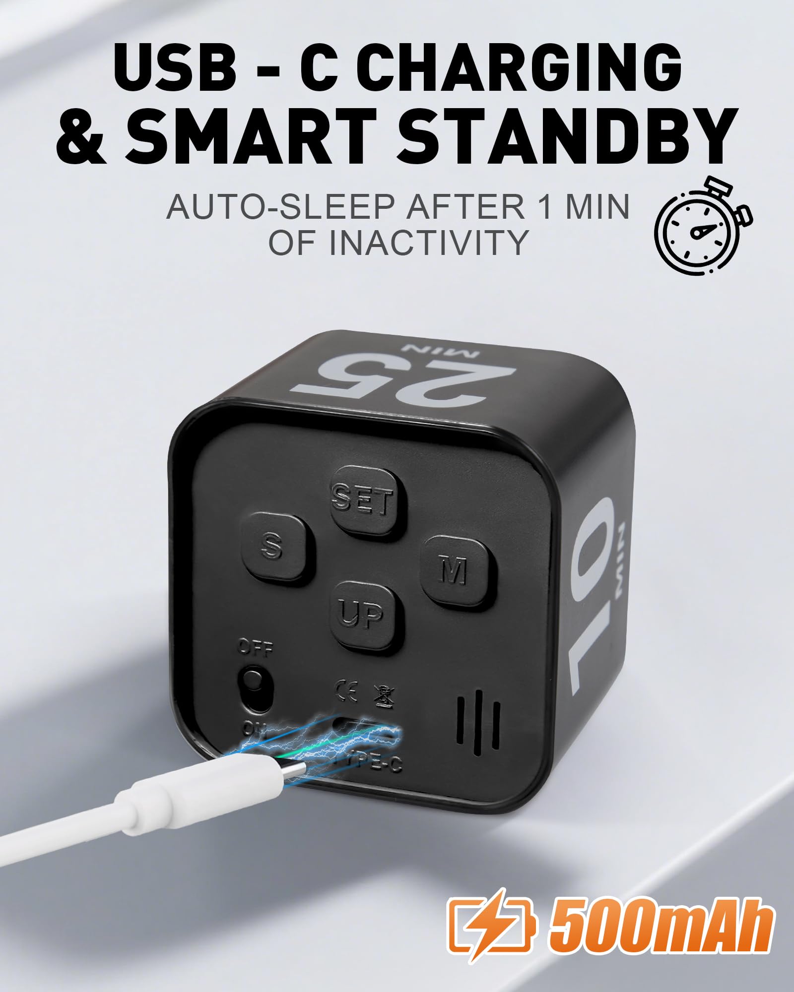 WAFHX Pomodoro Timer Cube with Preset Focus Cycles, Gravity Sensor ...