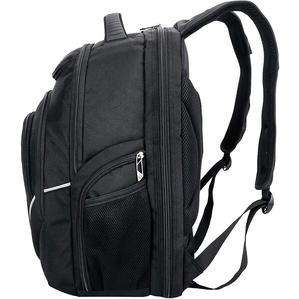 Swissdigital Design TSA-Friendly Business Laptop Backpack with USB Charging Port and RFID Protection