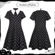 Girls Halloween Princess Costume Set – Cute Black Dress with Necklace, Hairpin, Socks & Stickers