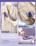 Kepwaa G9 Handheld Garment Steamer Iron 1200W Portable Travel Wrinkle Remover with Rotating Head