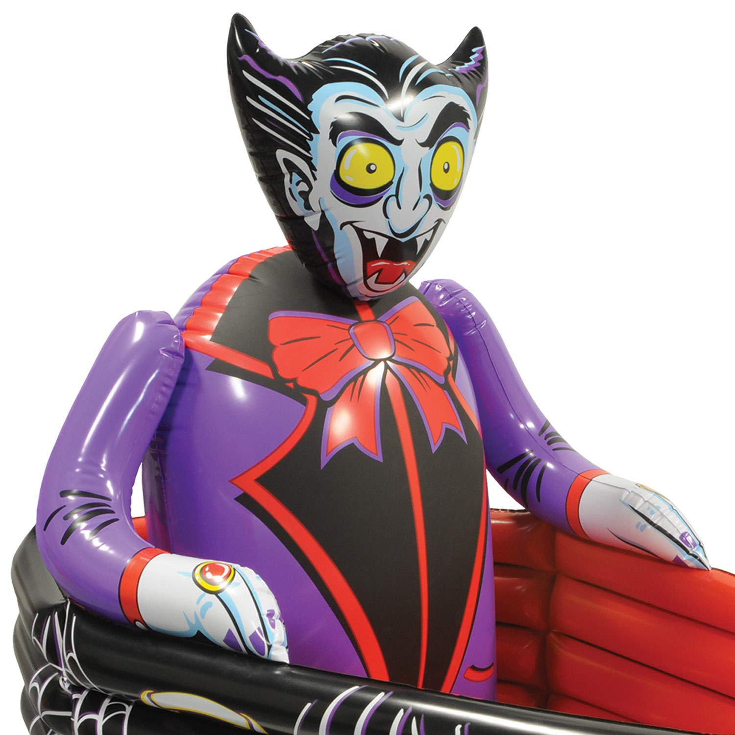 Inflatable Vampire & Coffin Cooler – Halloween Party Drink Holder (Holds 48 Cans, 30” x 42”)