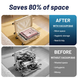 UPGOGO Travel Vacuum Bags with Portable Electric Pump – 9 Pack Compression Storage Bags for Luggage & Space Saving Packing
