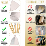 34-Piece Silicone Kitchen Utensils Set with Wooden Handles & Holder – BPA-Free Cooking Tools