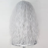 Silver Grey Long Wig for Women – 21.6" Heat Resistant Synthetic Hair with Adjustable Cap & Hairnet