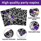 Halloween Spider Web Party Tableware Set – 96 Pcs Disposable Plates, Napkins & Forks for 24 Guests