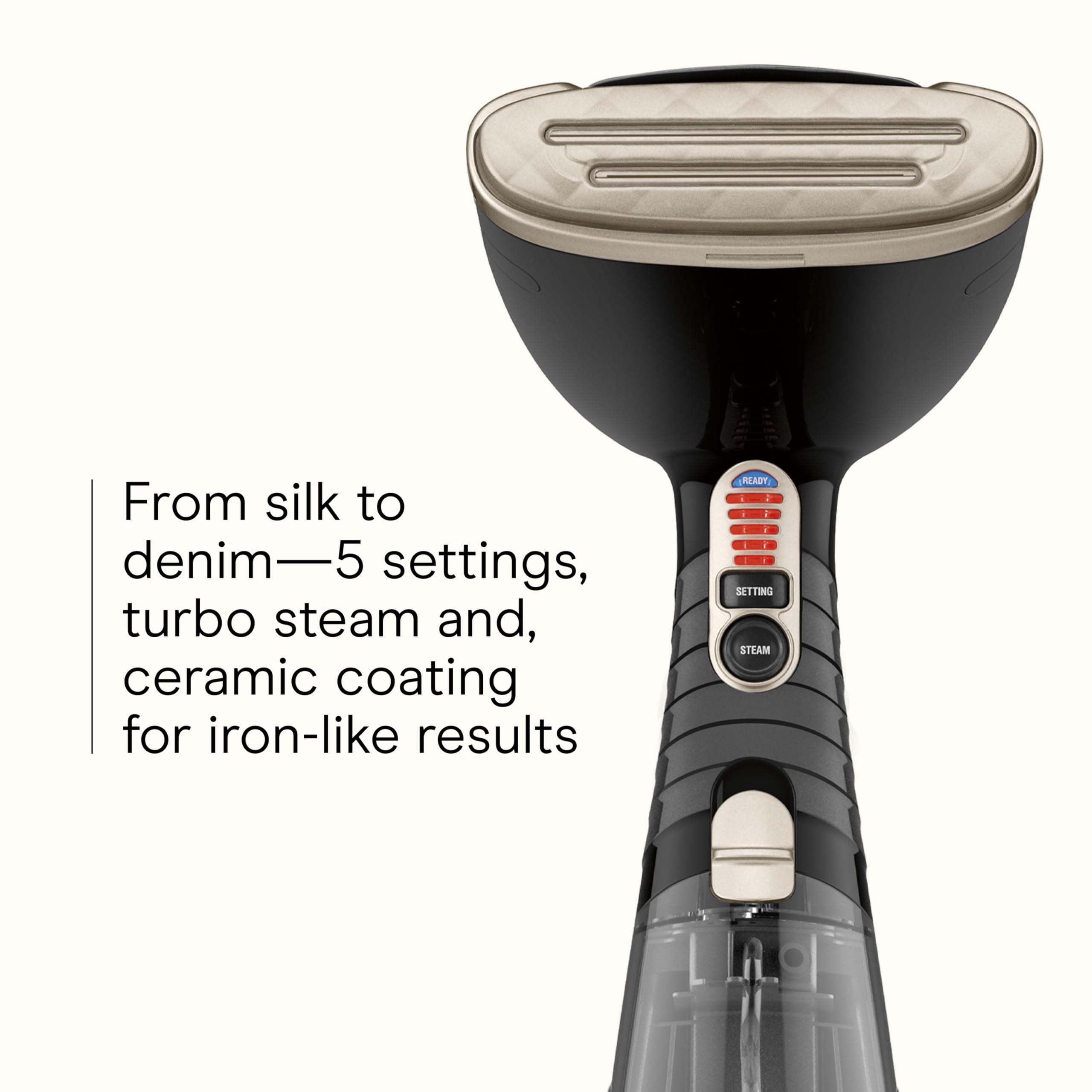 Conair Turbo ExtremeSteam Black Professional Handheld Garment Steamer 1875W with Precision Aluminum Soleplate