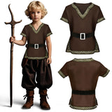 Navy Renaissance Kids Costume Set – 3-Piece Medieval Cloak, Shirt & Belt for Boys 🏰⚔️